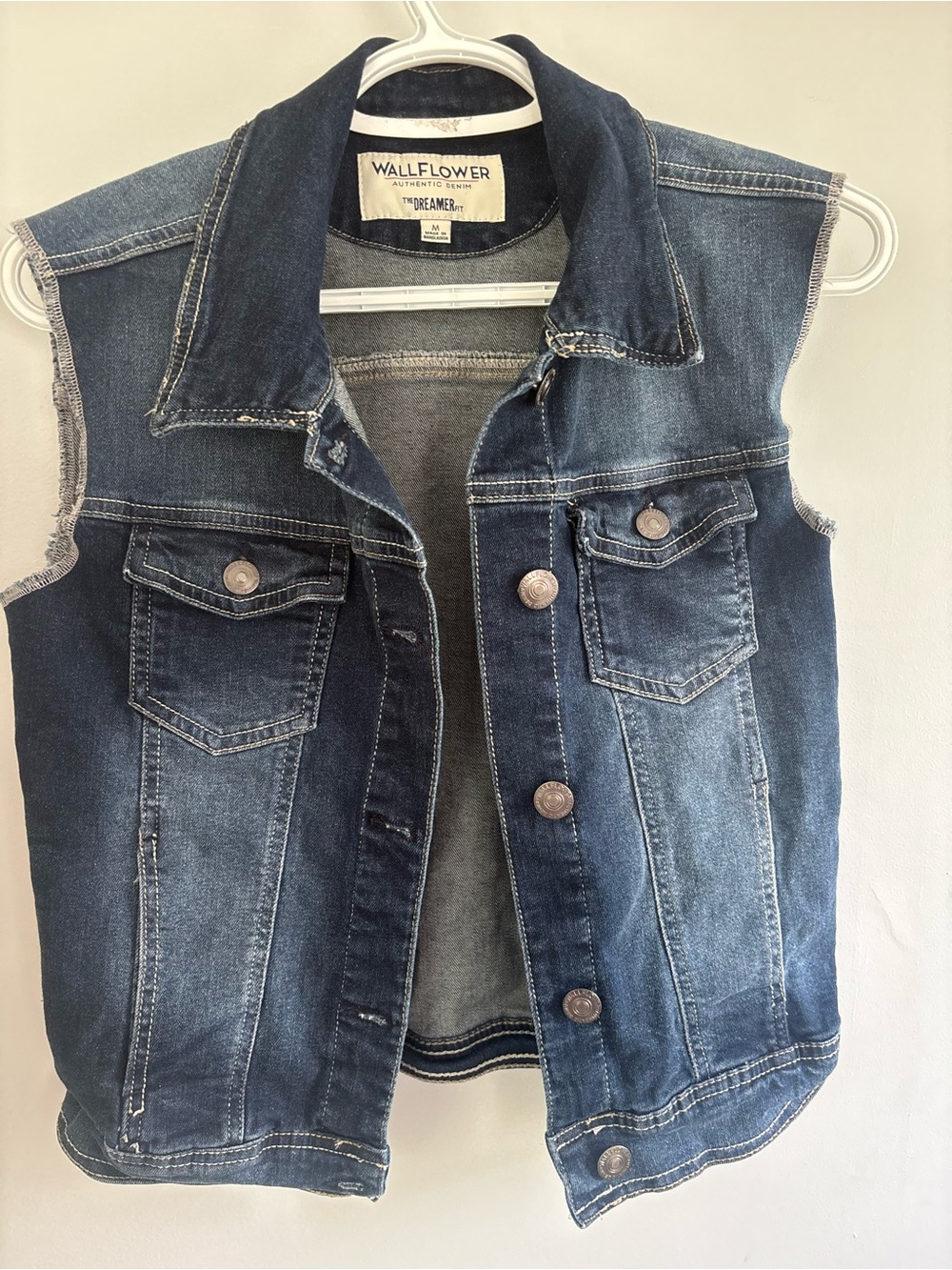 Wallflower Indigo Denim Vest - Dark Blue